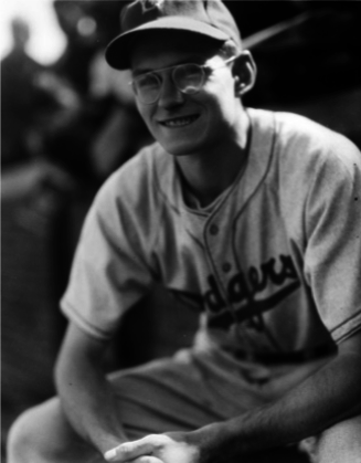 1944-45 Game Worn Brooklyn Dodgers Cap Attributed to Eddie