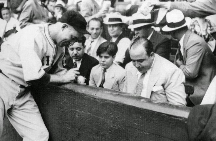 Al Capone at Comiskey Park, 1931