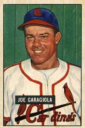 JOE GARAGIOLA St. Louis Cardinals 1940's Majestic Cooperstown