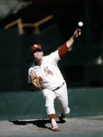 Hoyt Wilhelm, left, and Wilbur Wood, Chicago White Sox relief pitches, show  grips on their favorite pitch, July 20, 1968 in Chicago, the knuckleball,  which has baffled opposing American League batters all