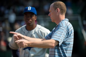 Brian Helgeland and Chadwick Boseman Brian Helgeland and Chadwick Boseman