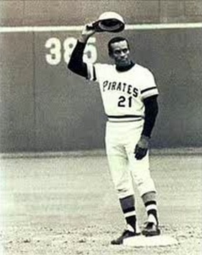 Vintage Roberto Clemente Pictureform Image Ball Three Rivers Stadium