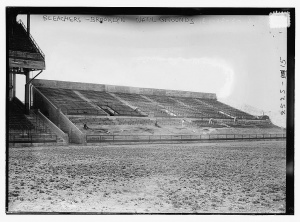 Ebbets Field bleachers under construction Ebbets Field bleachers under construction