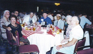 SABR 26 Founders' Table: Founding members of SABR wait for Buck O'Neil to speak on June 7, 1996, in Kansas City.