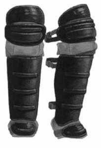 Hinged shin guards, 1950s