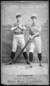 "Black Stocking Nine" cabinet card, 1886 "Black Stocking Nine" cabinet card, 1886