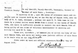 Amanda Cobb arrest warrant Amanda Cobb arrest warrant