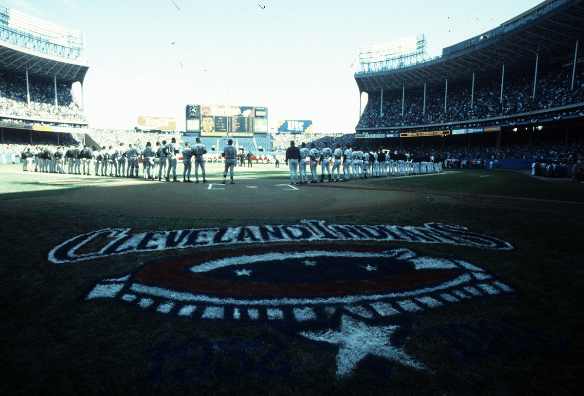 Vintage 1993 Cleveland Indians Final Game At Stadium Commemorative Strap￼  Hat | SidelineSwap