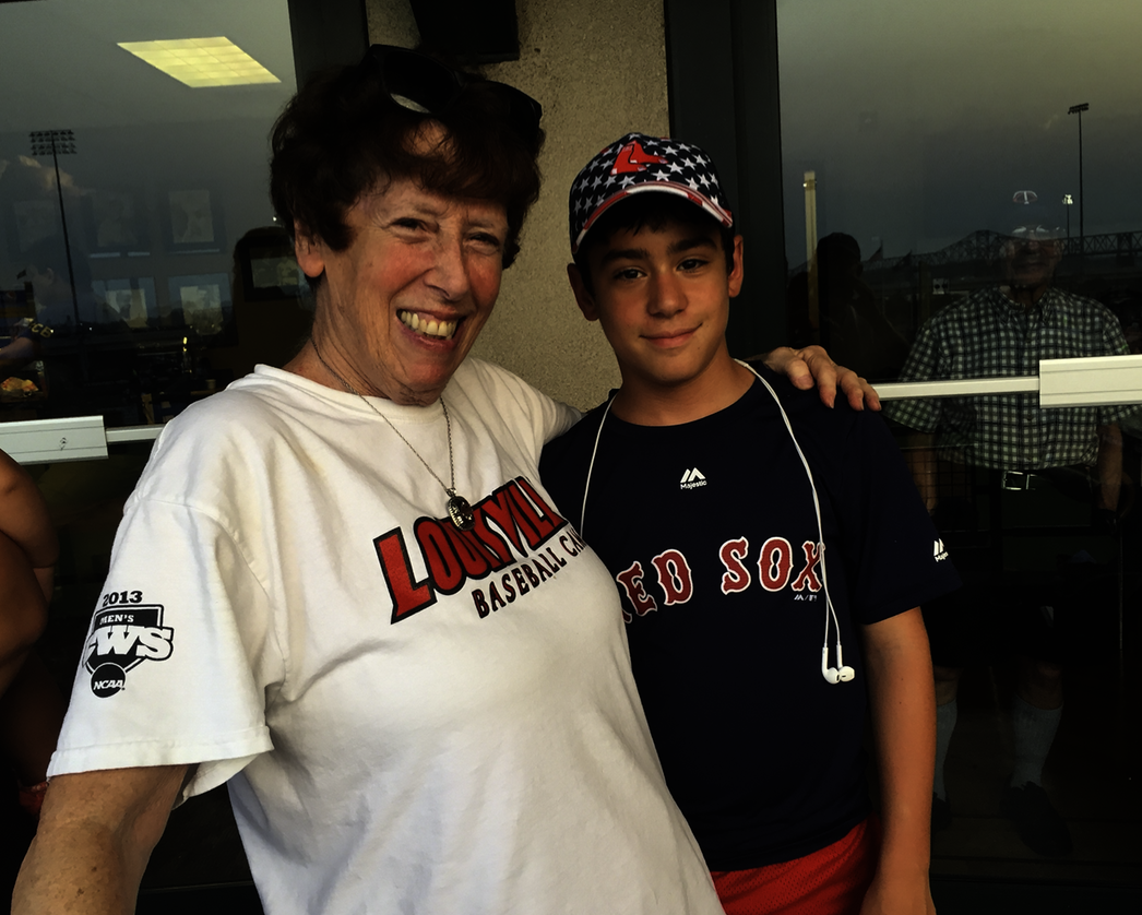 University of Louisville baseball "team mother" Ricky Gittleman and her grandson Jake