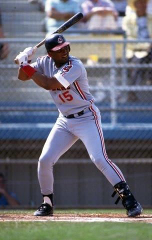 Carlos Baerga congratulates former teammate, Sandy Alomar Jr. 