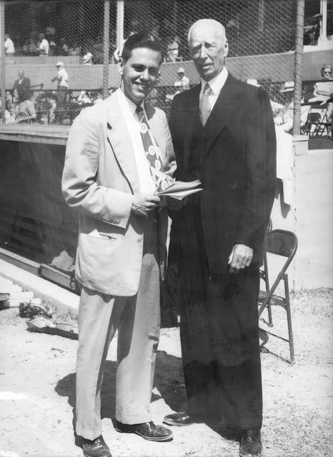 Dick Armstrong and Connie Mack, 1950