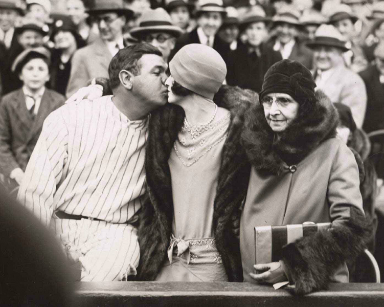 Babe Ruth of the New York Yankees along with Mrs. Ruth T-Shirt