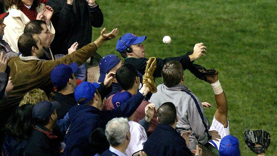 Infamous Bartman Foul Ball - Chicago Cubs vs. Florida Marlins - October 14,  2003 