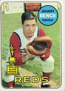 Cincinnati Reds Hall of Fame catcher Johnny Bench through the years