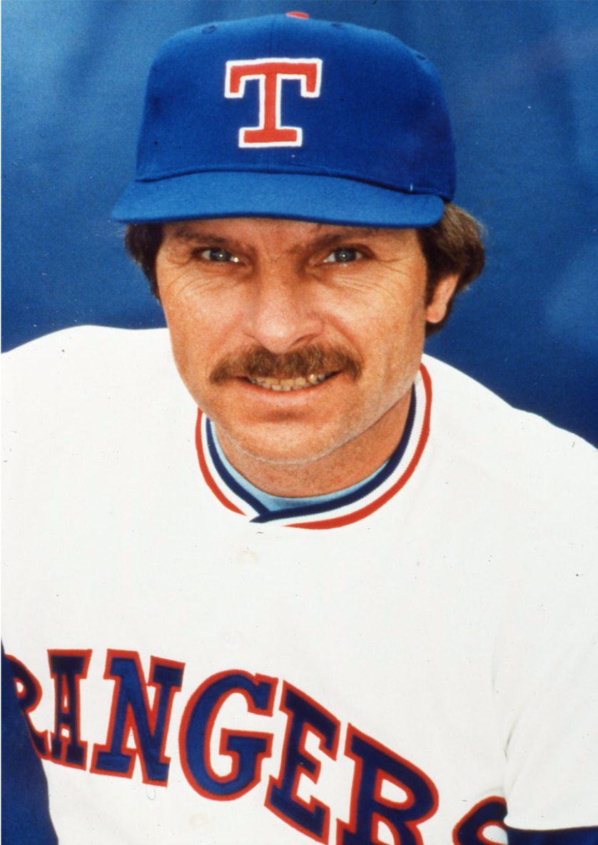 Chicago Cubs outfielder Dave Kingman follows through at left as he