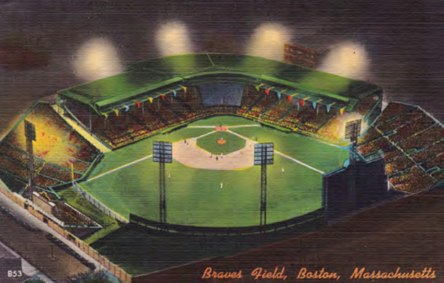 Baseball by BSmile on X: Today In 1946: The Boston #Braves debut their new  satin uniforms at the first night game ever played at Braves Field!  @UniWatch @PhilHecken #MLB #History  /