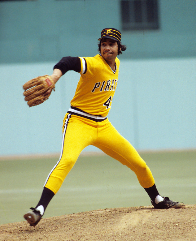 John Candelaria of the Pittsburgh Pirates delivers a pitch during