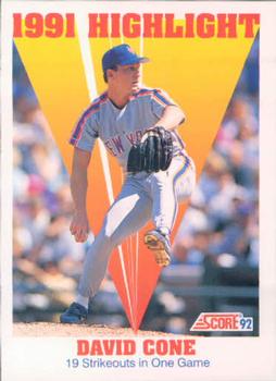 David Cone - Mets #154 Donruss 1991 Baseball Trading Card