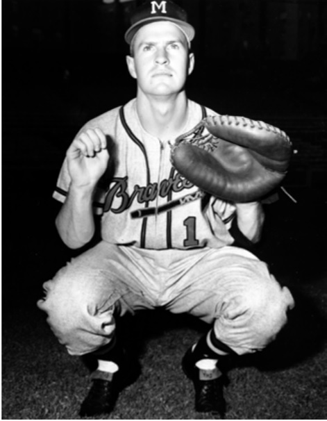 Del Crandall Milwaukee Braves 1955 Away Baseball Throwback 