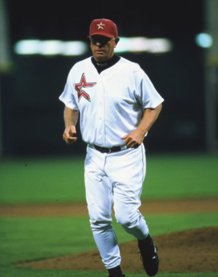 Shane Reynolds of the Houston Astros looks on during the game