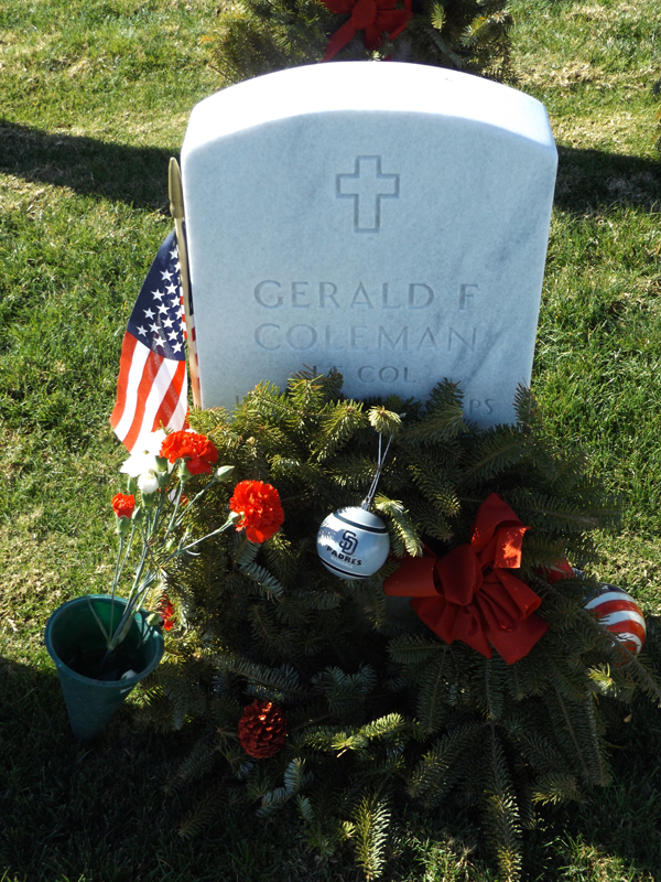 Jerry Coleman grave marker