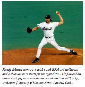 In honour of Randy Johnson….