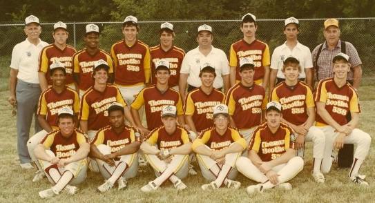 Lonnie Maclin, 2nd row, far left, with his American Legion baseball team