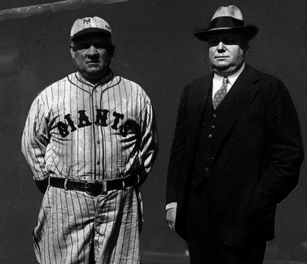 John McGraw and Charles Stoneham (NATIONAL BASEBALL HALL OF FAME LIBRARY)