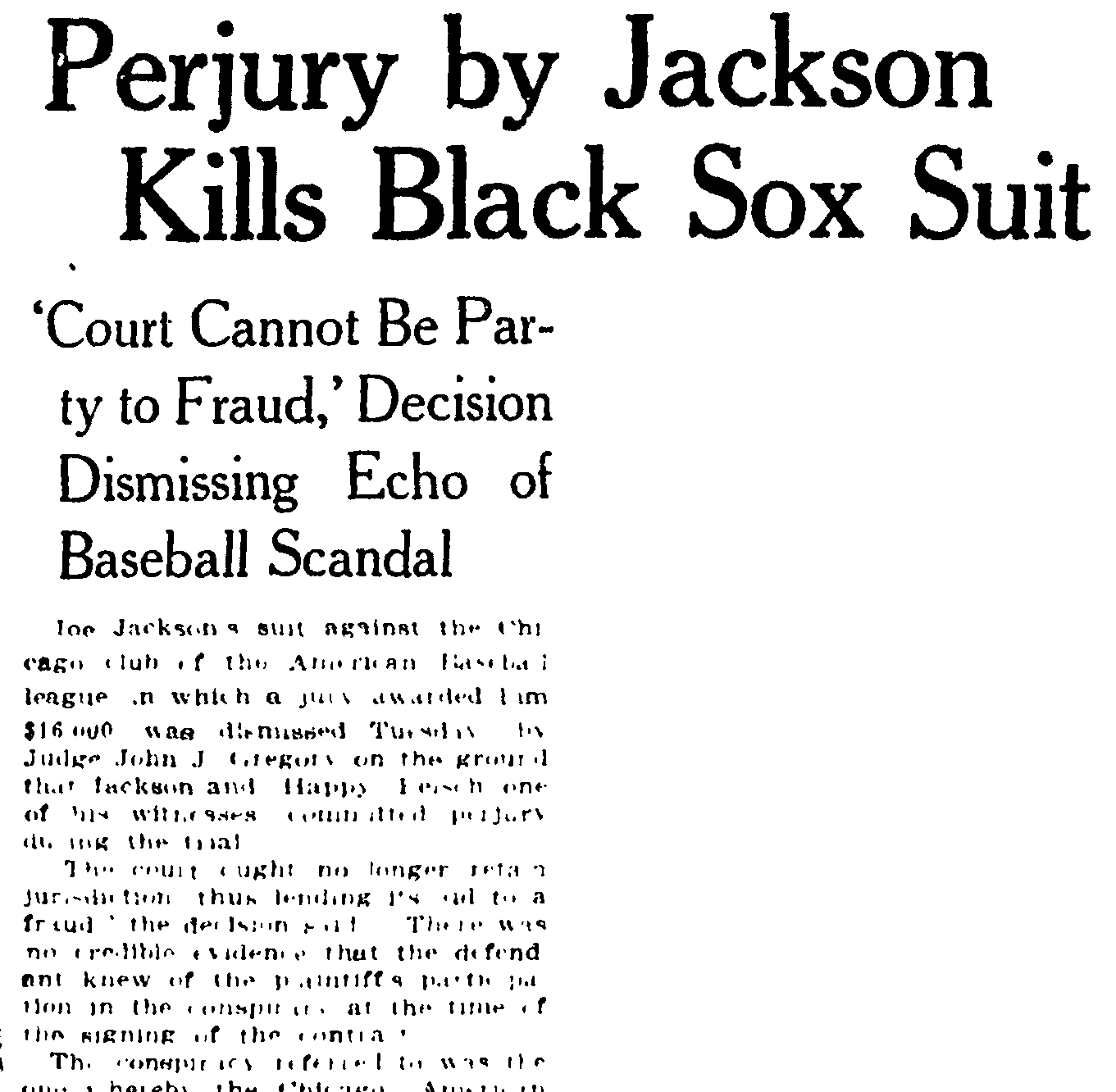 100 years ago: White Sox trade for Shoeless Joe Jackson - South