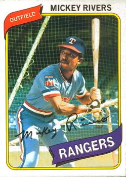 Mickey Rivers of the Texas Rangers poses for a portrait before a game