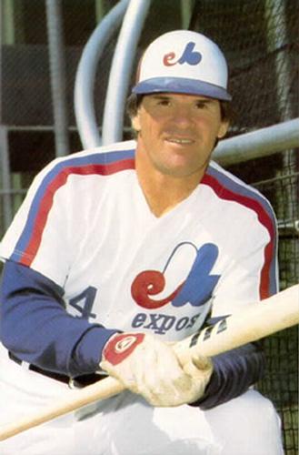 PETE ROSE  Montreal Expos 1984 Home Majestic Throwback Baseball Jersey