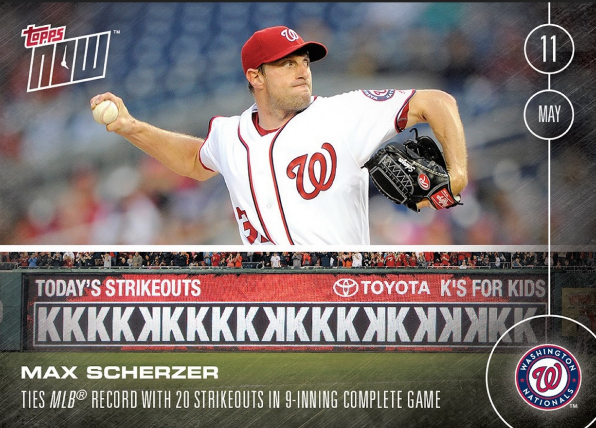 May 11, 2016: Nationals' Max Scherzer ties MLB record with 20 strikeouts –  Society for American Baseball Research