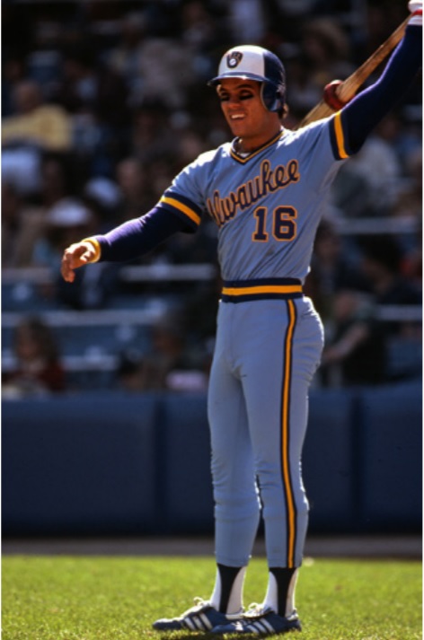 Milwaukee Brewers Paul Molitor, left, Jim Slaton, center, and Jim