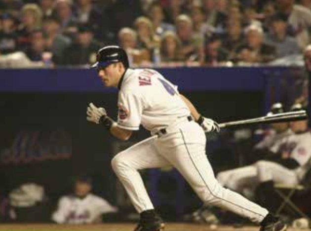 Robin Ventura immediately after hitting his grand slam single.