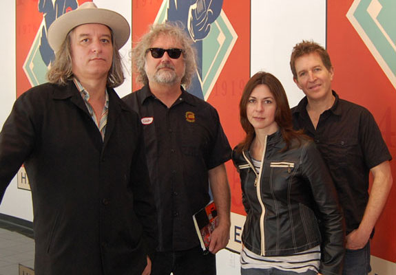 Pictured from left: Peter Buck, Scott McCaughey, Linda Pitmon, and Steve Wynn.