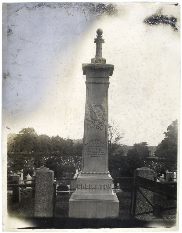 Grave marker of 19th-century baseball star at historic Green-Wood Cemetery in Brooklyn.