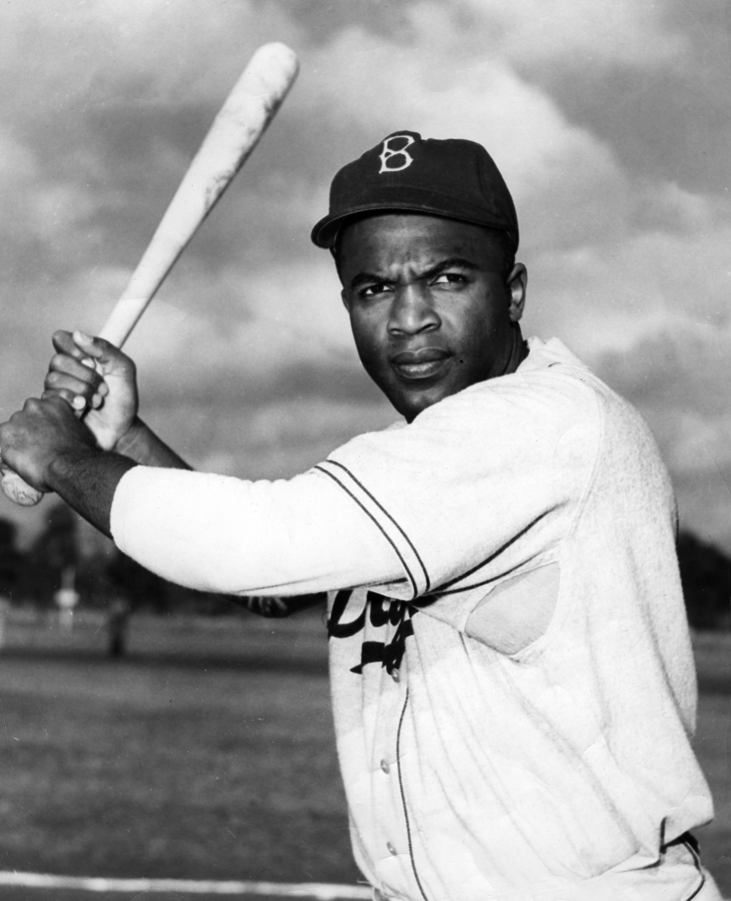 Jackie Robinson (1919-1972). /Njohn Roosevelt Robinson, Known As Jackie.  American Baseball Player. Playing First Base For The Brooklyn Dodgers At  Ebbets Field, Brooklyn, Probably 1947. Poster Print by Granger Collection -  Item # VARGRC0115305 - Poster