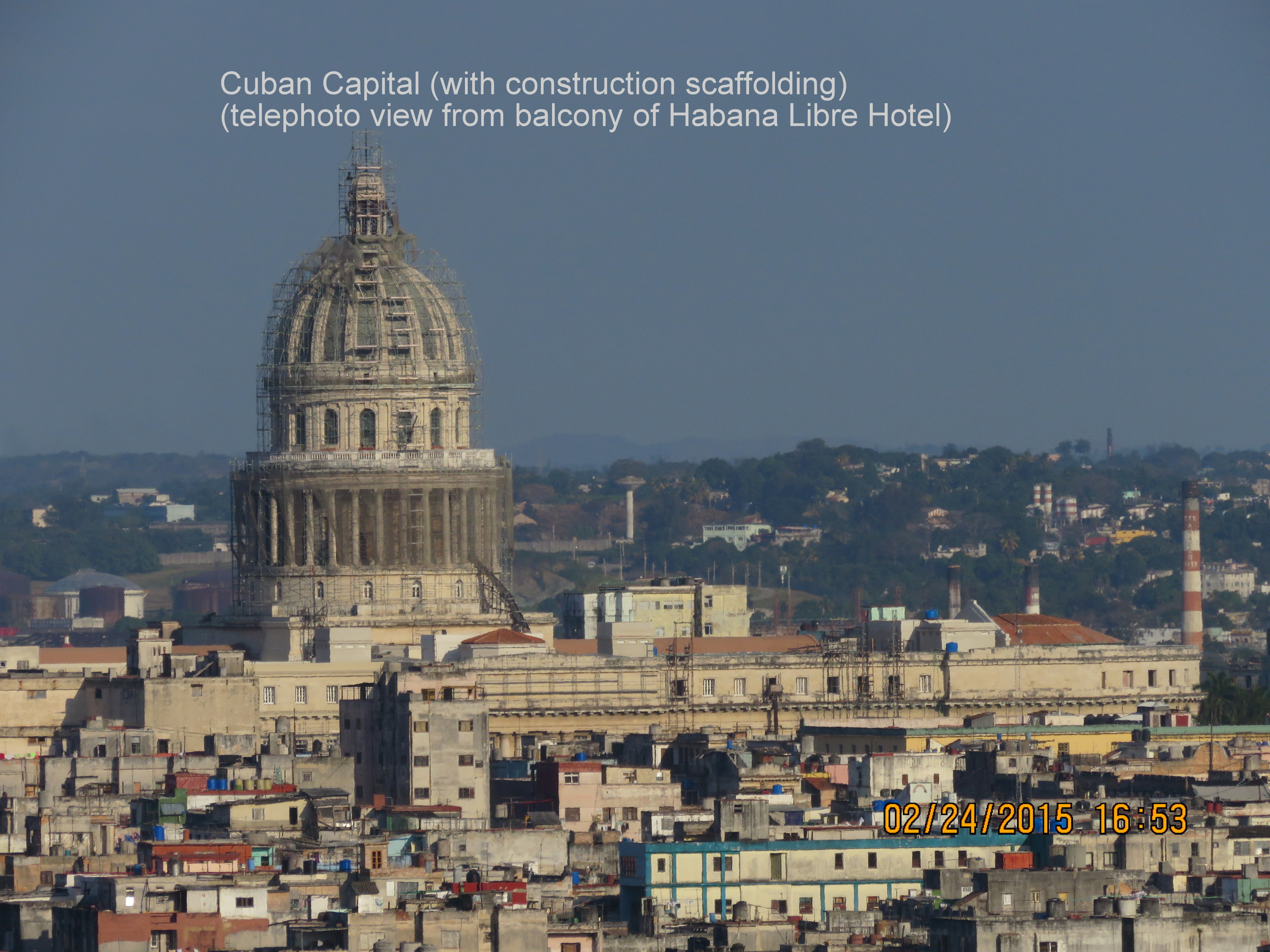 A view of Havana's national capitol building during the Cubaball tour in February 2015.