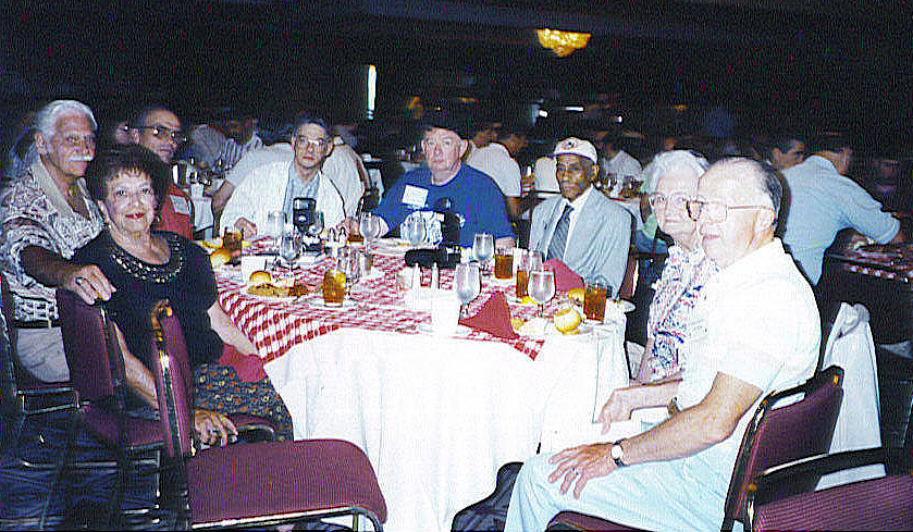 Founding members of SABR wait for Buck O'Neil to speak on June 7, 1996, in Kansas City.