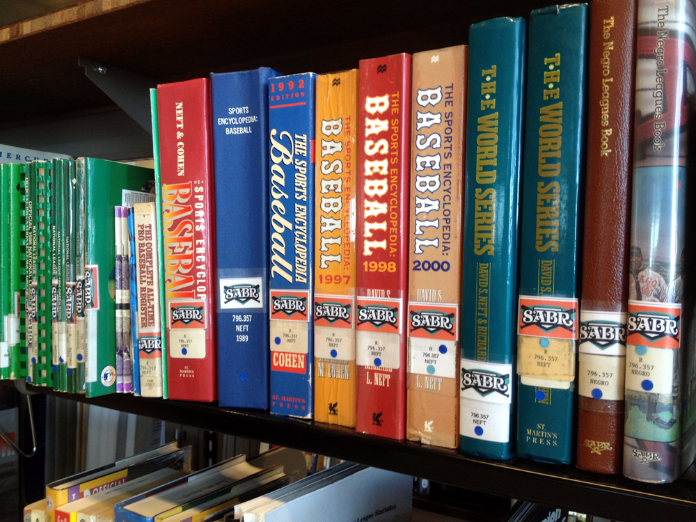 San Diego baseball research center includes more than 3,000 publications and 300 microfilm reels, all available to the public.