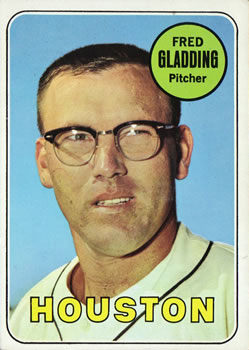 Autographed FRED GLADDING 1971 Houston Astros Topps Card - Main