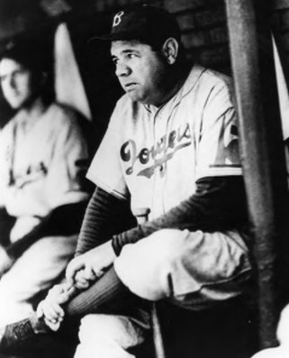 Babe Ruth in Dodgers uniform  Babe ruth baseball, Babe ruth
