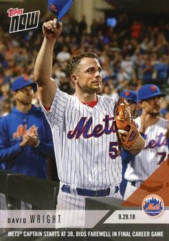 September 29, 2018: David Wright plays his final game with Mets