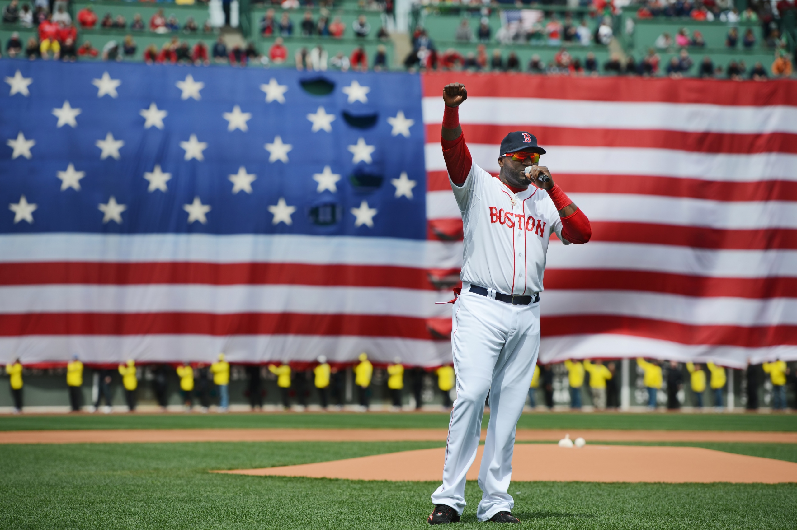 WCVB-TV Boston on X: For One Boston Day, the Red Sox honored numerous  Boston Marathon bombing survivors and former Massachusetts Gov. Deval  Patrick before today's game at Fenway Park. ❤️⚾💙💛 (📷 AP