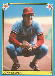 1982 NLCS and World Series MVP Darrell Porter. How did those classes fit  inside the helmet??