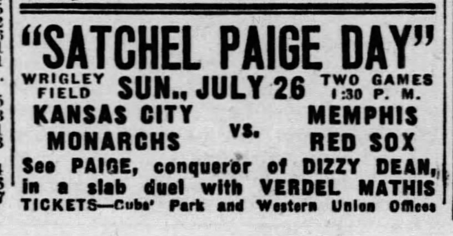 Kansas City Monarchs Satchel Paige 1942 Magnet