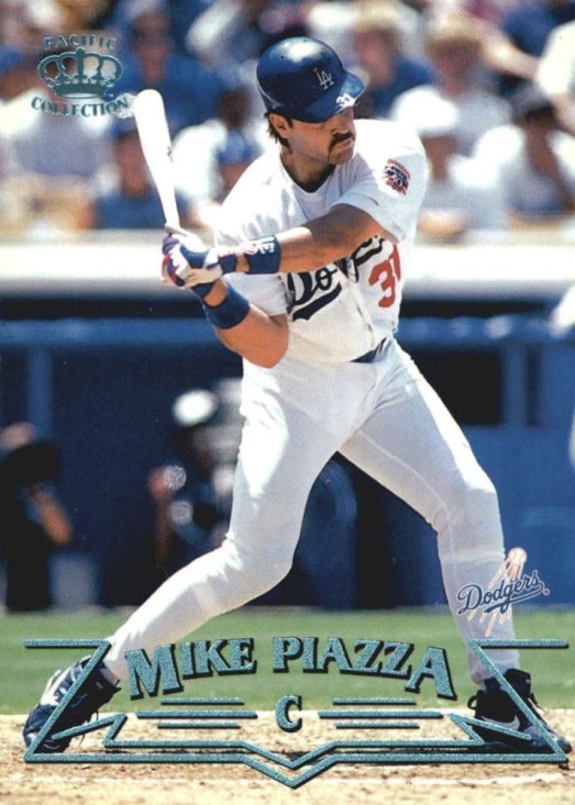 Mike Piazza of the San Diego Padres looks on as he stands outside the