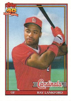 September 15, 1991: Cardinals rookie Ray Lankford hits for the