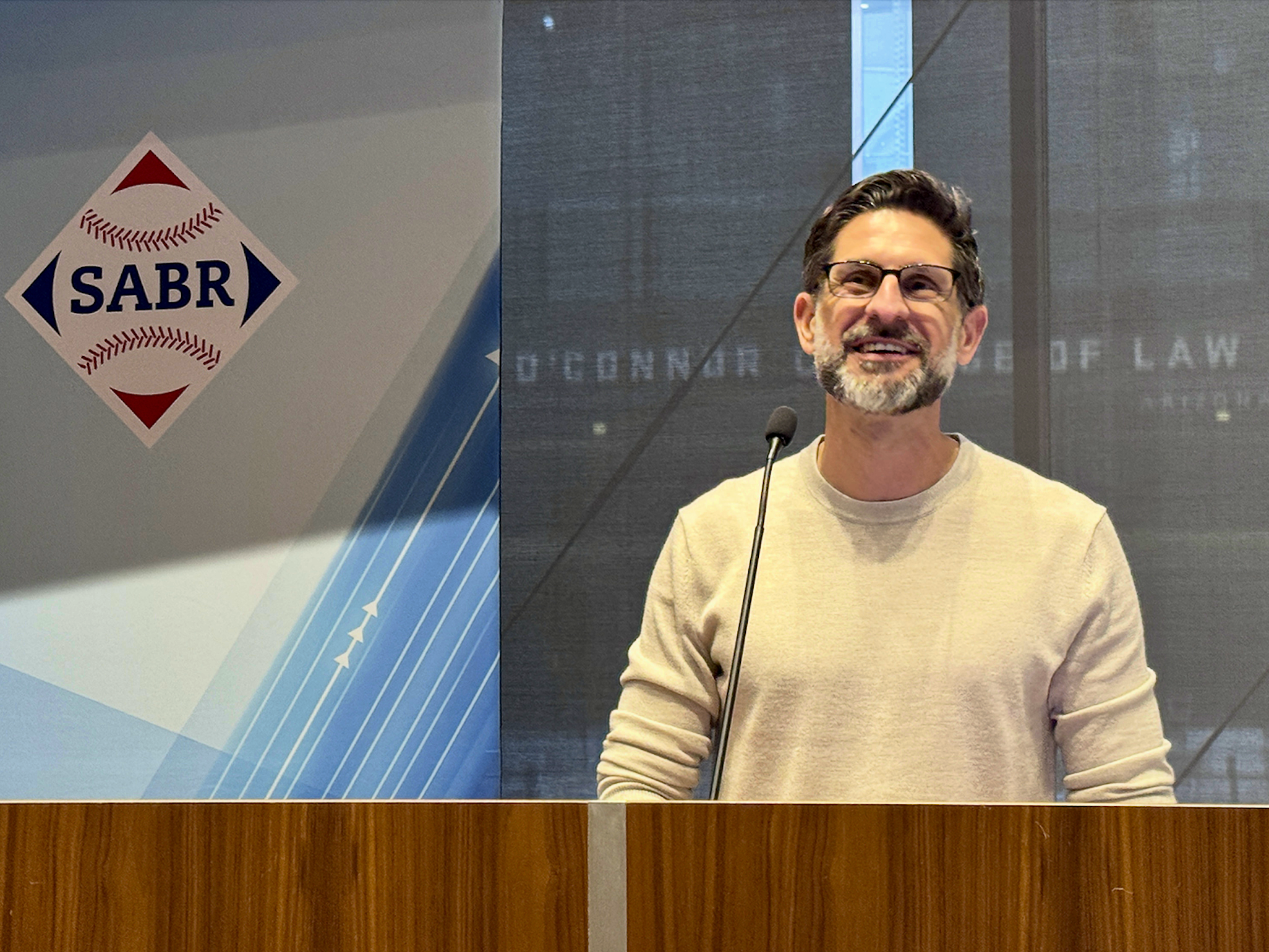 Doug Fearing of Teamworks Intelligence was honored with the SABR Analytics Conference Lifetime Achievement Award on February 28, 2026, in Phoenix, Arizona.